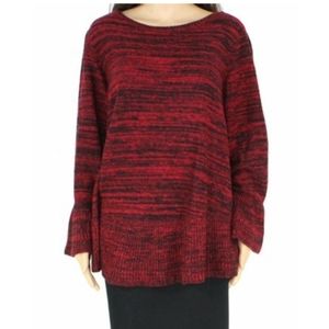 Style & Co Petite Bell-Sleeve Peplum Sweater
